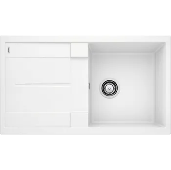 Granitový dřez Tento dřez se může pochlubit mladým designem s rovnými liniemi a velkokapacitní mísou, která nabízí dostatek prostoru pro mytí nádobí a je doplněna prostornou odkapávací plochou, která zvyšuje uživatelský komfort. Jeho konstrukce umožňuje oboustrannou ins