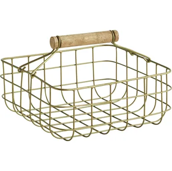 MADAM STOLTZ Drátěný stojan na ubrousky Antique Brass