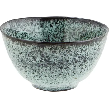 MADAM STOLTZ Kameninová miska Light Petrol/Black