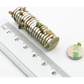 Dekorativní magnet Neodymový magnet válec 12×2 mm se samolepkou - N38