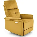 Relaxační křeslo SEMIR hořčicové s funkcí rozkládání