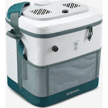 QUECHUA Kempinkový elektrický chladicí box 900 Fresh 30 l ZELENÁ