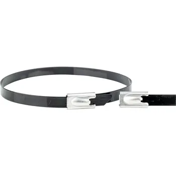 Stahovací páska WKK ART006291, Nerezová stahovací páska, 4.60 mm, 520 mm, černá, 1 ks