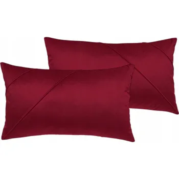 Povlak na polštářek DEKORAČNÍ povlak na polštář velur samet vínová bordó vínový set 30x60