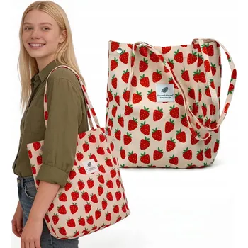 Nákupní taška Allbag nákupní taška látková JAHODA (JAHODA)