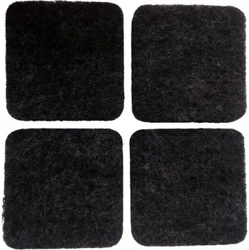 Podložka pod nábytek Filcové podložky pod nábytek VELKÉ černé čtverce 4 ks
