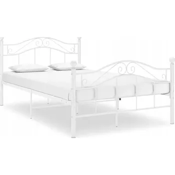 Postel Manželská kovová postel VidaXL 120x200 bílá