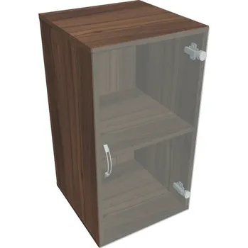 Policová skříň Skříň dveře sklo D 2 40 02 - OŘECH