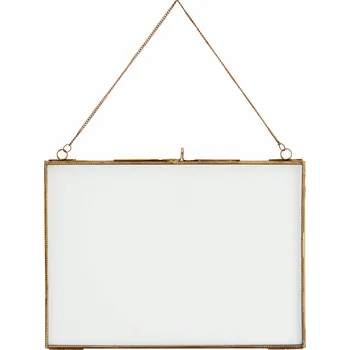 Rám na obraz MADAM STOLTZ Závěsný fotorámeček Antique brass 29,5 × 21 cm