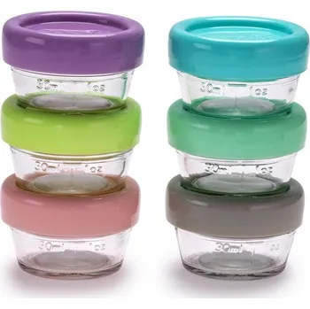 Svačinový box Melii Skleněné dózičky na potraviny 59 ml 6 ks