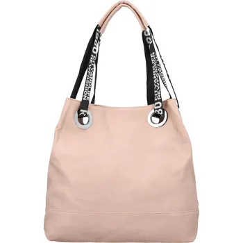 Kabelka Módní dámská koženková kabelka na rameno Žanet, světle růžová