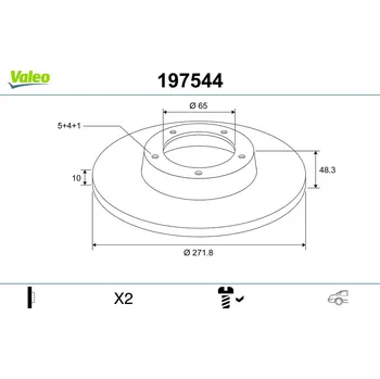 Brzdový kotouč Brzdový kotouč VALEO 197544