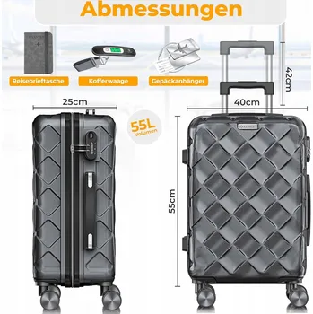 KESSER Střední tvrdý kufr ABS LU-BG-55 55 l