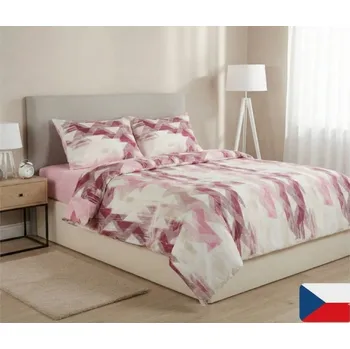 Povlečení Bavlněné povlečení Růžová mozaika Velikost: 70x90, 140x220 cm