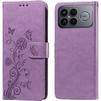 Pouzdro na mobilní telefon Flowery knížkové pouzdro na Xiaomi Poco F8 Ultra 5G - fialové