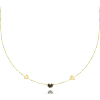 Náhrdelník Olivie Náhrdelník ze žlutého zlata SRDCE ONYX Au 585/1000 Au 585; ≤1,70 g.