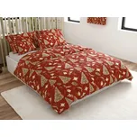 Povlečení z mikrovlákna GOLD CHRISTMAS červené Rozměr povlečení: 2 ks 70 x 90 cm | 200 x 220 cm 230473256