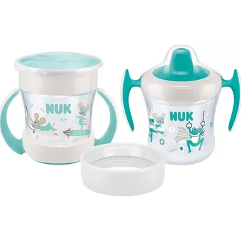 Nuk Mini Cups Set Mint/Turquoise hrnek 3 v 1 Neutral 160 ml