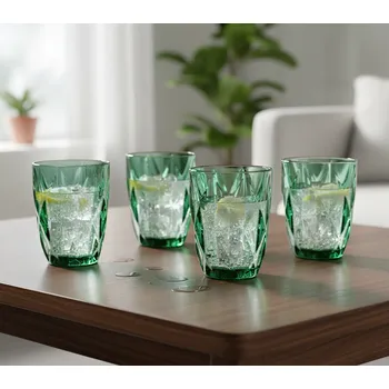 Sklenice Sada sklenic | LUNO | zelená 4 ks | 280 ml | 748196 Cena za 4 kusy v balení