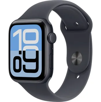 Chytré hodinky Apple Watch SE 3 GPS plus Cellular 44 mm hliníkový plášť sportovní náramek Midnight (půlnoční čerrná) M/L
