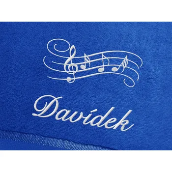 Ručník Ručník se jménem NA PŘÁNÍ 450g Noty královsky modrý
