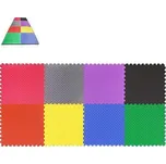 TATAMI PUZZLE podložka - Dvoubarevná - 100x100x4,0 cm černo-šedá