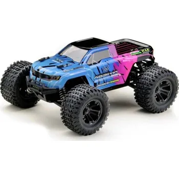 RC model auta Absima MINI AMT růžová, modrá komutátorový 1:16 RC model auta elektrický monster truck 4WD (4x4) RtR 2,4 GHz