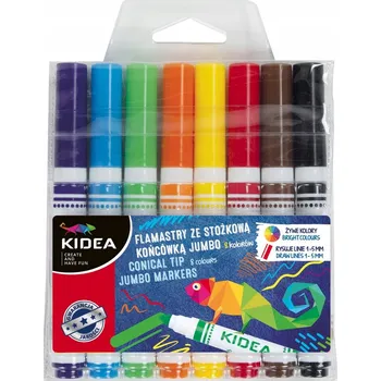 Kidea FIXY KUŽELOVÉ JUMBO 8 barev. Vytvoříte linky od 1 mm do 5 mm