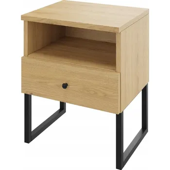 Noční stolek Noční stolek s nožičkami, šuplík a police, šířka 40 cm