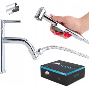 Bidetová sprška sada sprchová hlavice hadice pro umyvadlovou baterii Bidetka MIA stříbrná