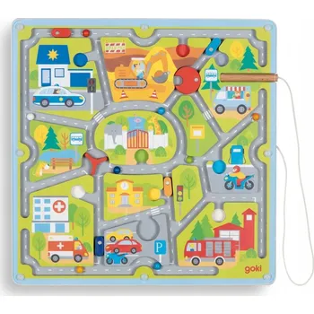 Dřevěná hračka MAGNETYCZNA HRAČKA LABIRYNT HRAČKA Z DREWNA DOVEDNOSTNÍ HRA PRO DÍTĚ