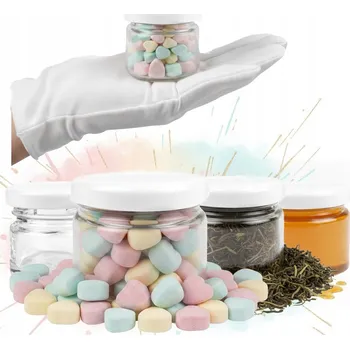 Sklenice 5x Skleněná Sklenička 40ml na Dárky pro Hosty na Svatba, Křtiny, Svaté Přijímání