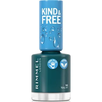Lak na nehty Rimmel Kind & Free lak na nehty odstín 168 Teal Ivy 8 ml