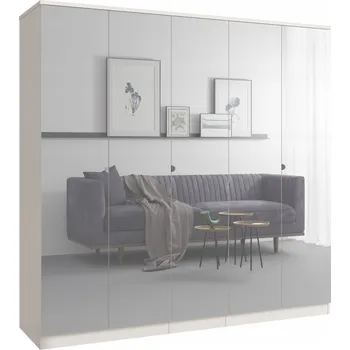 Šatní skříň Skříň s otevíracími dveřmi se zrcadlem Monza 5D 200 Kašmír