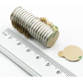 Dekorativní magnet Neodymový magnet válec 15×1 mm se samolepkou - N38