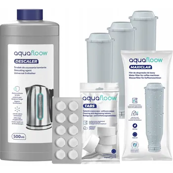 Sada AquaFloow pro kávovary Krups a Nivona: 3x filtr, odvápňovač, tablety
