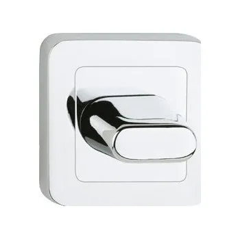 Dveřní kování Vnitřní klika Metal-Bud Čtvercová rozeta, Šidítko s WC zámkem