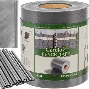 Stínící páska na plot šedá - panelová 630 g/m² + klipy