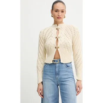 Dámský svetr Bavlněný kardigan Twinset 261TP3270 béžová 01X, vel. M