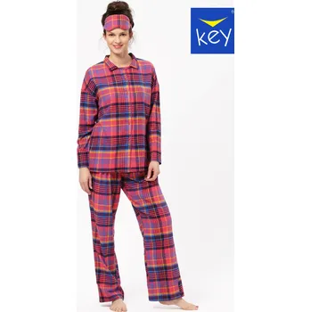 Dámské pyžamo Key pyžamo dámské LNS 483 - vzor, XXL (Dámské pyžamo na knoflíky)