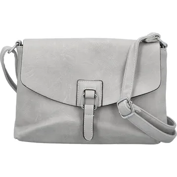 Kabelka Trendy dámská koženková crossbody kabelka Derika, světle šedá