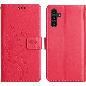 Pouzdro na mobilní telefon Flowers knížkové pouzdro na Samsung Galaxy S26/S26 Pro - červené