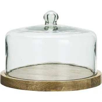 MADAM STOLTZ Dřevěný podnos s poklopem Mango Wood