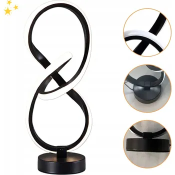 Lampička LED USB STOLNÍ LAMPA 3 BARVY SVĚTLA ČERNÁ HLINÍKOVÁ LAMPIČKA 29×10CM