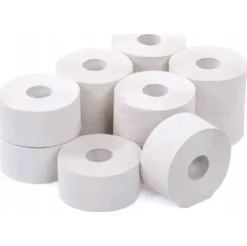 Toaletní papíry 12x Toaletní papír bílý VELKÁ ROLKA JUMBO 100m 2 vrstvy odolný