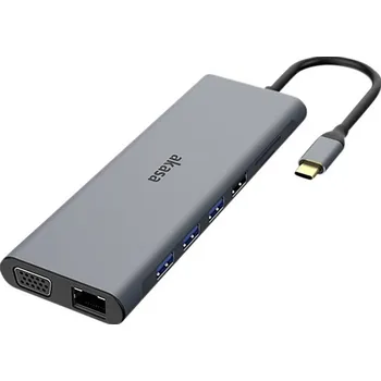 Akasa USB-C® dokovací stanice USB Type-C 14-In-1 Dock Vhodné pro značky (dokovací stanice pro notebook): univerzální integrovaná čtečka karet, napájení USB-C®