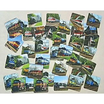 Pexeso Moon River Pexeso vlaky a lokomotivy 32 ks (pexeso s motivem vlaků a lokomotiv)