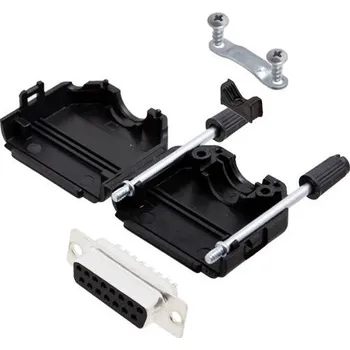 TRU COMPONENTS TCDPPK15BKDBSK 7709160 sada D-SUB zásuvková lišta 180 ° Pólů: 15 pájecí kalíšek 1 ks