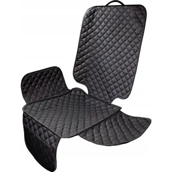 Ochrana pod autosedačku Agmi černá prošívaná s kapsami ISOFIX