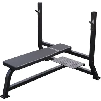Posilovací lavice Široká bench lavice Gorilla Sports s odkládacími stojany